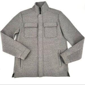 Kenneth Cole Black Label Scuba Bomber Jacket neoprene Heathered small‎